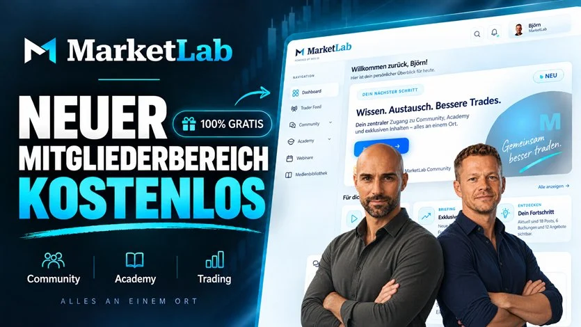 Banner: Neuer Mitgliederbereich kostenlos, mit Markus und Björn